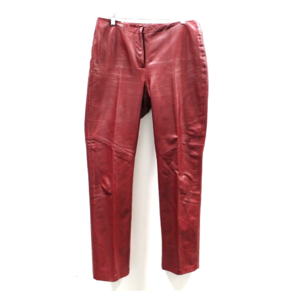 Margaret Godfrey Red Leather Pants Size 12/Large